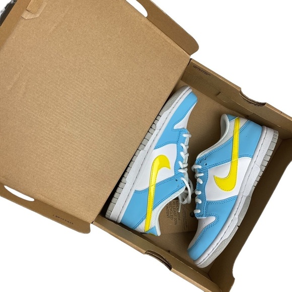 Nike Kid's Dunk Low GS DX3382‎ 400 Homer Simpson Sneaker Size 4Y New with Box - Picture 1 of 11